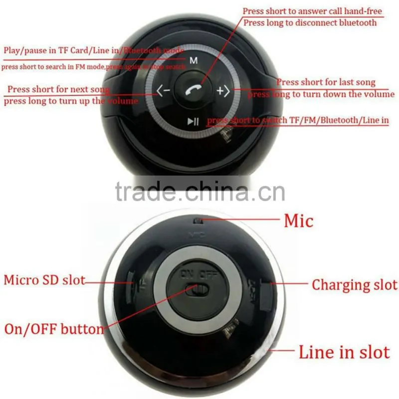 2017 New products mini portable bluetooth speakers with fm radio