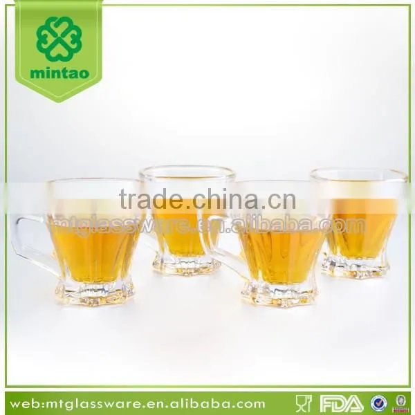 2016 summer style glass cup with handle