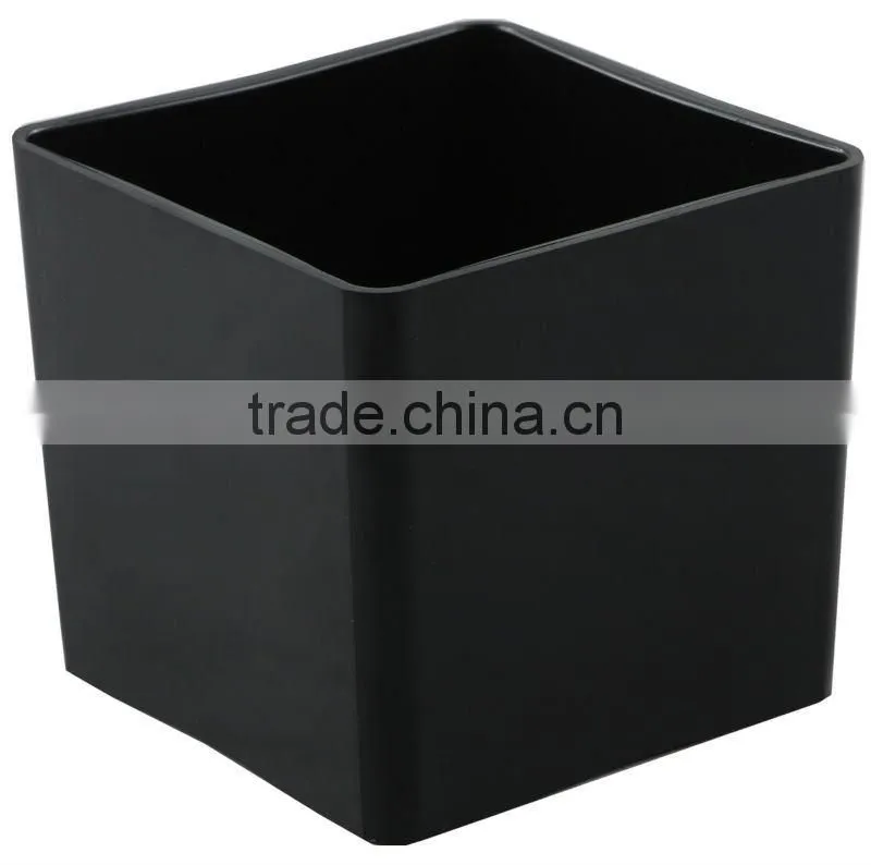 Indoor Clear plastic cylinder vase ( Cube ) Acrylic vase/flower pot