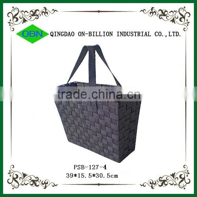 Colorful shopping bag woven basket weave bag basket bag