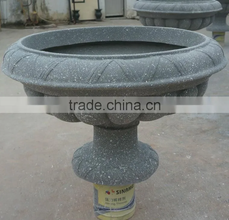 Fiberglass planter flowerpot