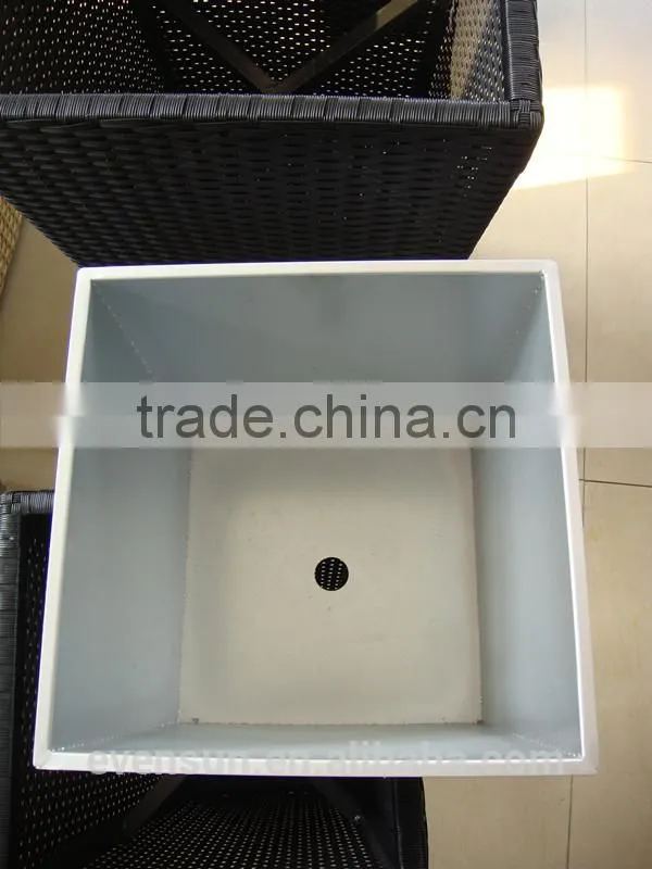 rattan flower pot garden