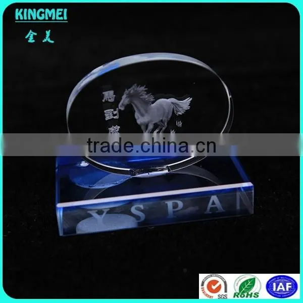 OEM logo 3d laser engraving crystal perfume bottle