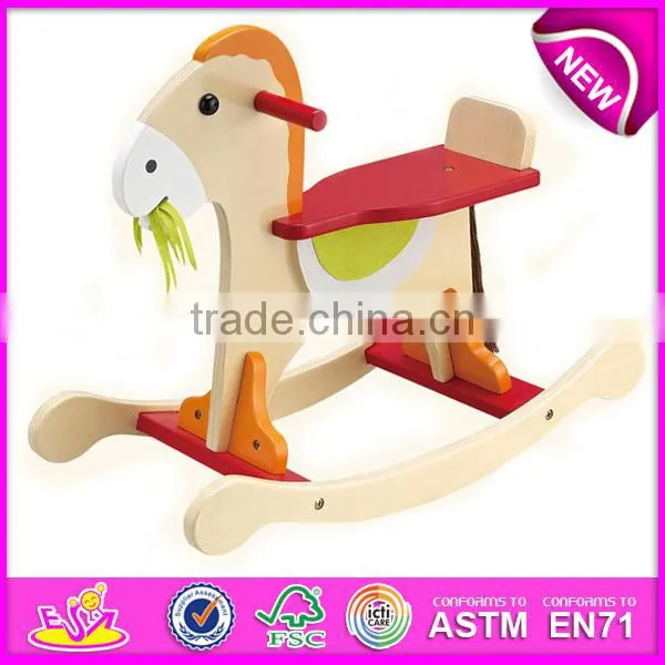 2015 hot sale wooden ride on toys,popular rocking horse wooden decorative,hot sale wooden rocking horse W16D015