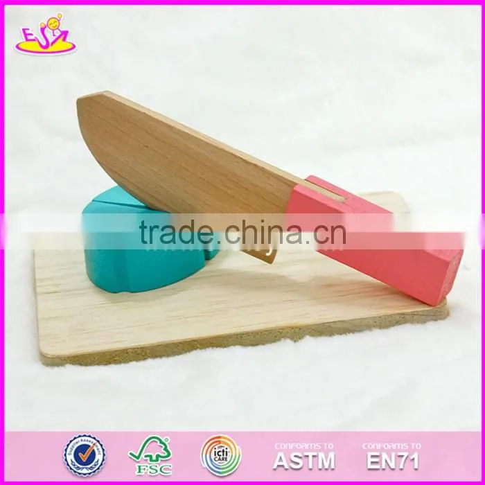2017 New design children pretend play cutting wooden toy food W10B173