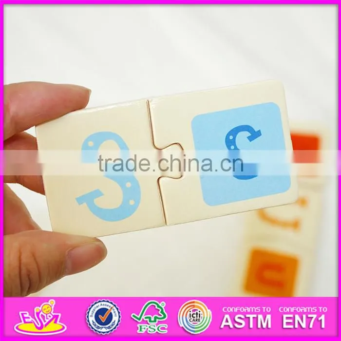 2016 hot sale educational children wooden mini domino set WJ276930