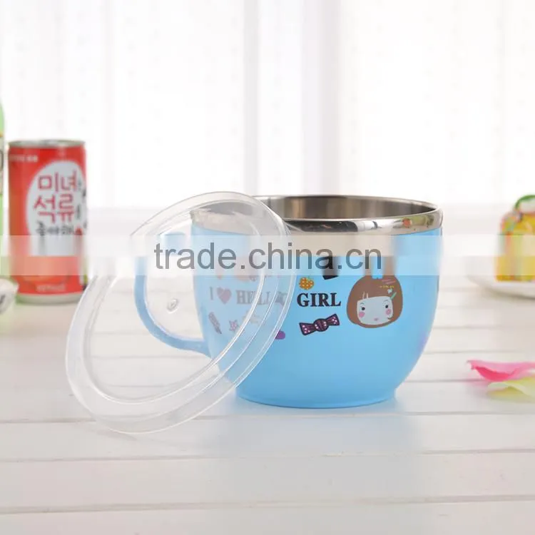 304 stainless steel handle lunch box for children
