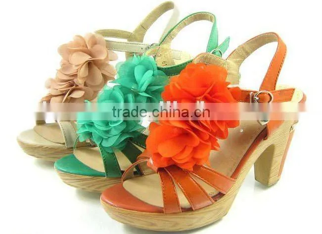 CF0196 Hot new graceful pearls chiffon shabbies flowers 3.5"