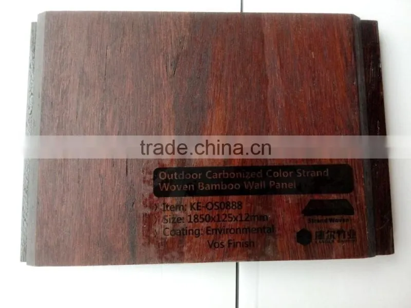 Hot Sale 2015 New Outdoor Strand Woven Bamboo Wall Panel Strips in Light Chocolate Color---KE-OS0888