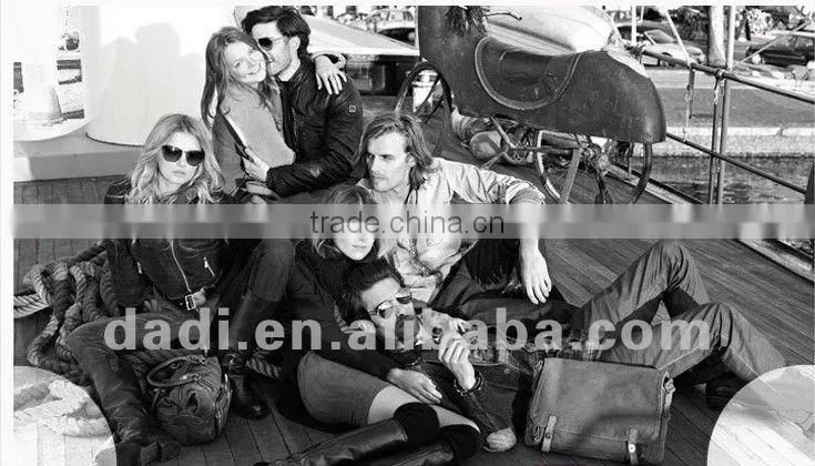 Men leather jacket with fur collar