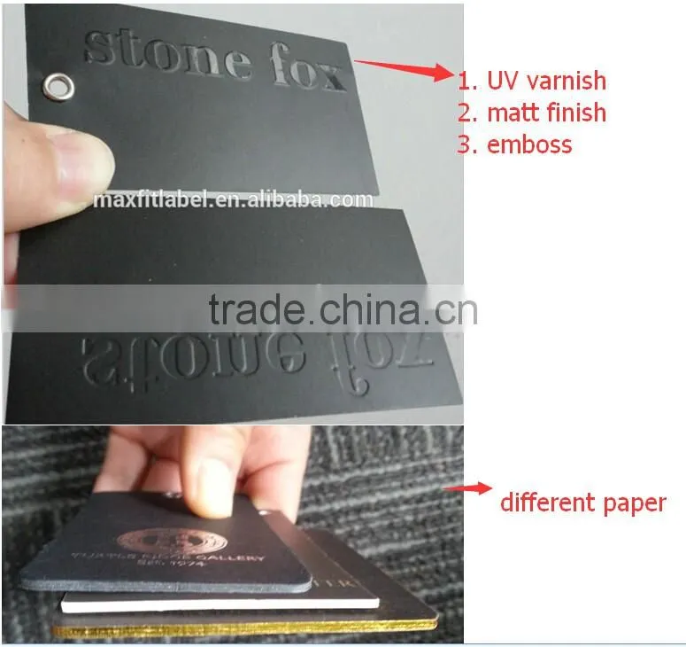 China kids jeans paper hang tag