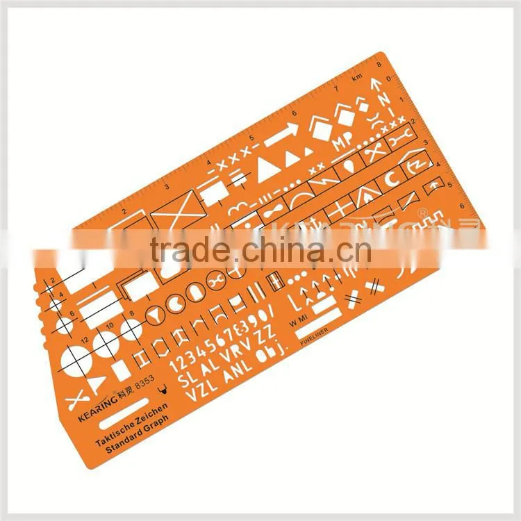 Kearing brand rectangular aluminium aviation kneeboard with accurate scale for pilot training