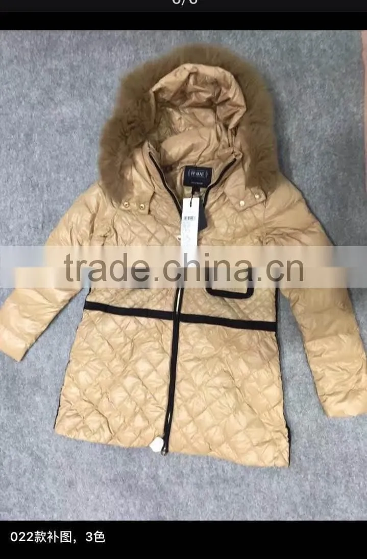 GZY down filled jacket warehouse guangzhou mixed coat winter anti-static cheap china stock 2017 good quality