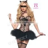 Overbust Zipper Steampunk Steel Bone Pirate Corset Tops