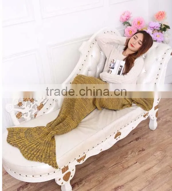New Arrival Knitted Wearable Adults TV Mermaid Tail Blanket