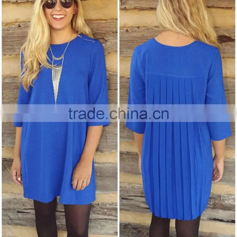Elegant Summer Women Casual Long Sleeve Dress Fashion Designs For Wholesale 2017