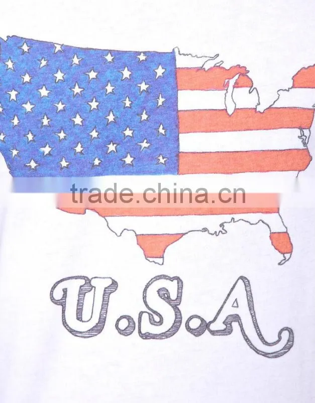 USA Print Sleeveless T-Shirt