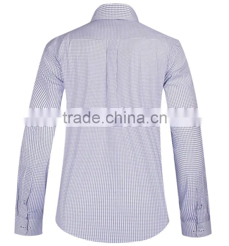2017 men's long sleeve checked casual shirt wholesale