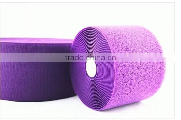 SGS& ROHS compliant Hook and Loop tape adhesive hook&loop with AZO free