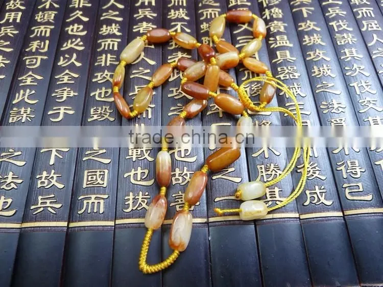 jewels jade Hetian jade necklace Hetian jade seed makings red-skinned handmade seed makings necklace sings of original rock