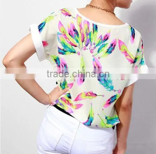 casual style v neck wholesale t shirts girls hot sexy blouse