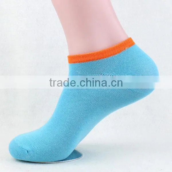 solid color cheap cotton boat men socks