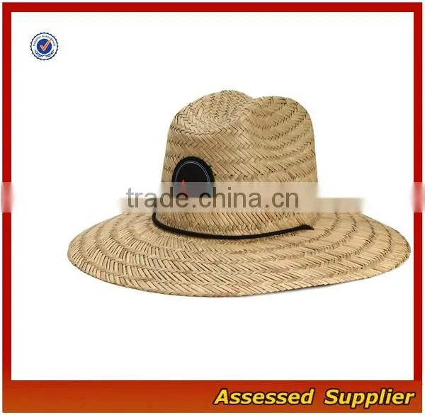 Custom Australia men's brands straw surf hat lifeguard safari straw hat Sombrero straw hat wholesale