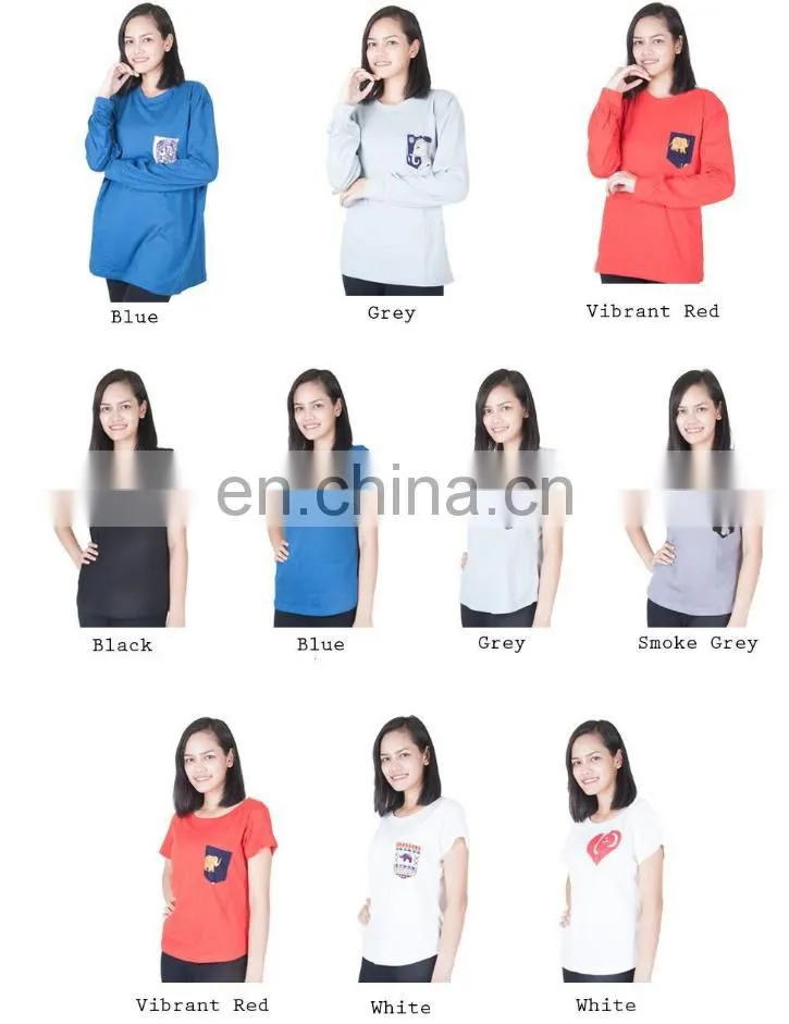 Women's T-shirt Short and Long Sleeve With Pocket Crew Neck Comfort All Sizes