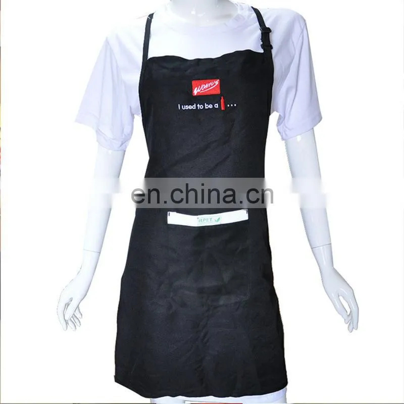 Newly design rpet eco-friendly bib apron with customs logo in embroidery or print