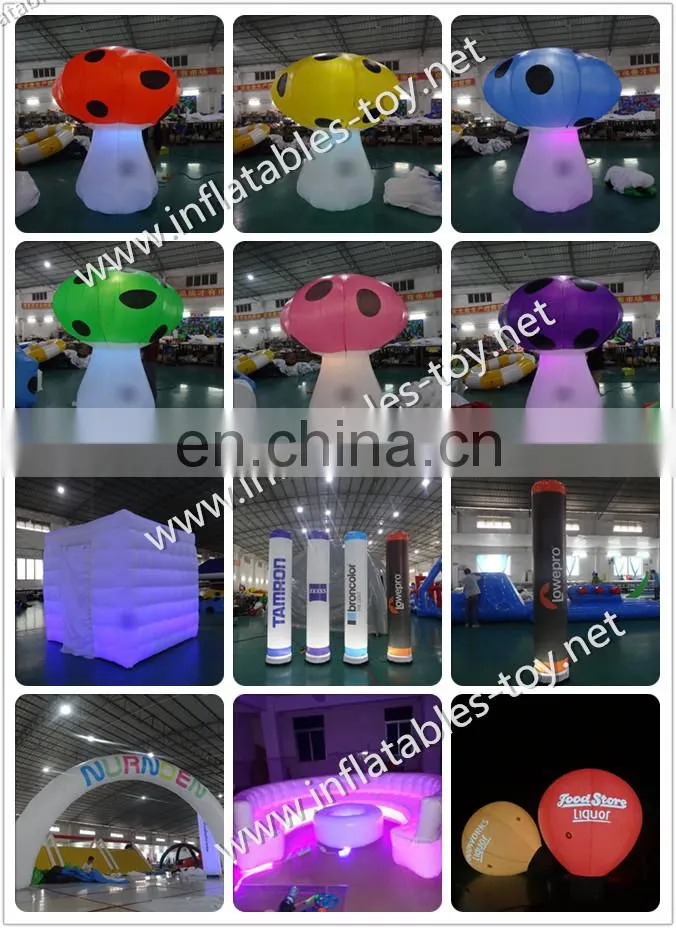 Holiday Decoration Led Tusk For Sale , Inflatable Led Ivory Balloon , Inflatable Curve Cone With Light