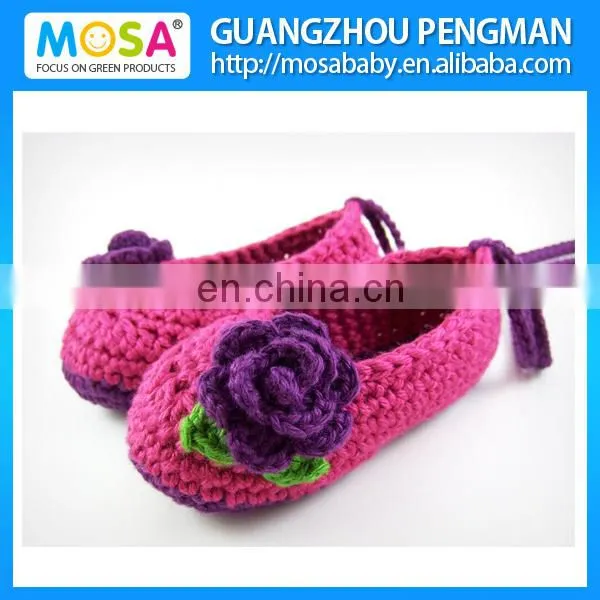 Crochet Baby Girl Mary Jane's, baby booties, crochet shoes, Baby Girl Rose Purple Slippers