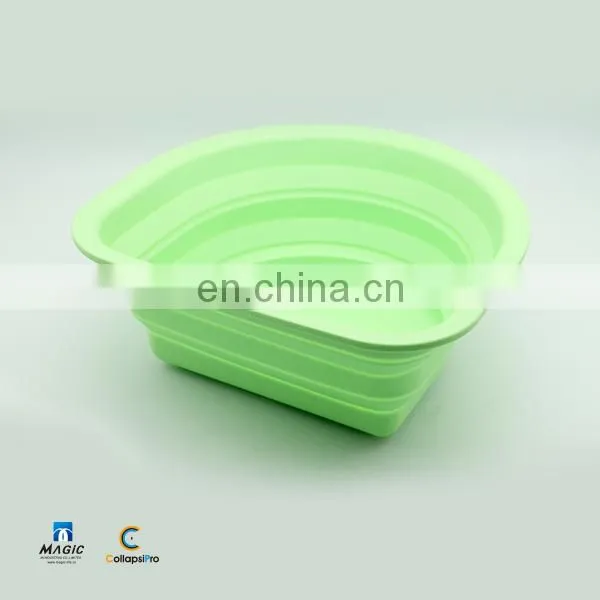 2018 Semicircle FDA Silicone Collapsible Water Bucket Foldable Food Storage Basket