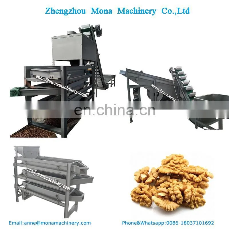 Automatic almond walnut shelling cracking cracker machine in United States