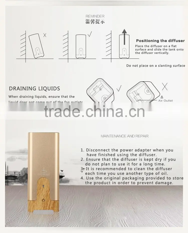 GX Diffuser GX-B03 handy nebulizer/ aromatherapy diffuser/ incense burner