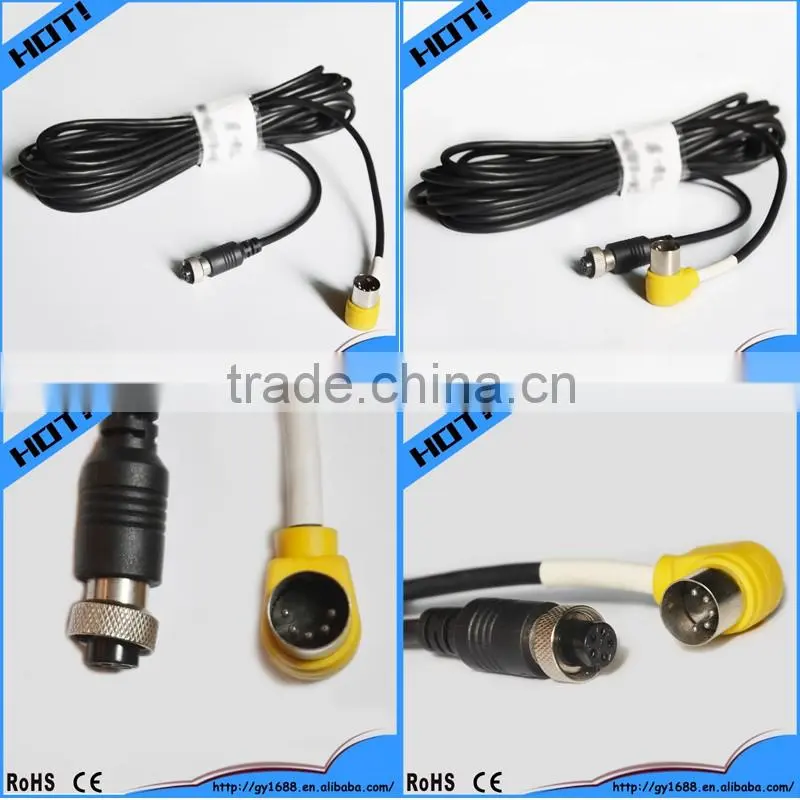 5 pin din connector to aviation M12 extend av cable for car 5m
