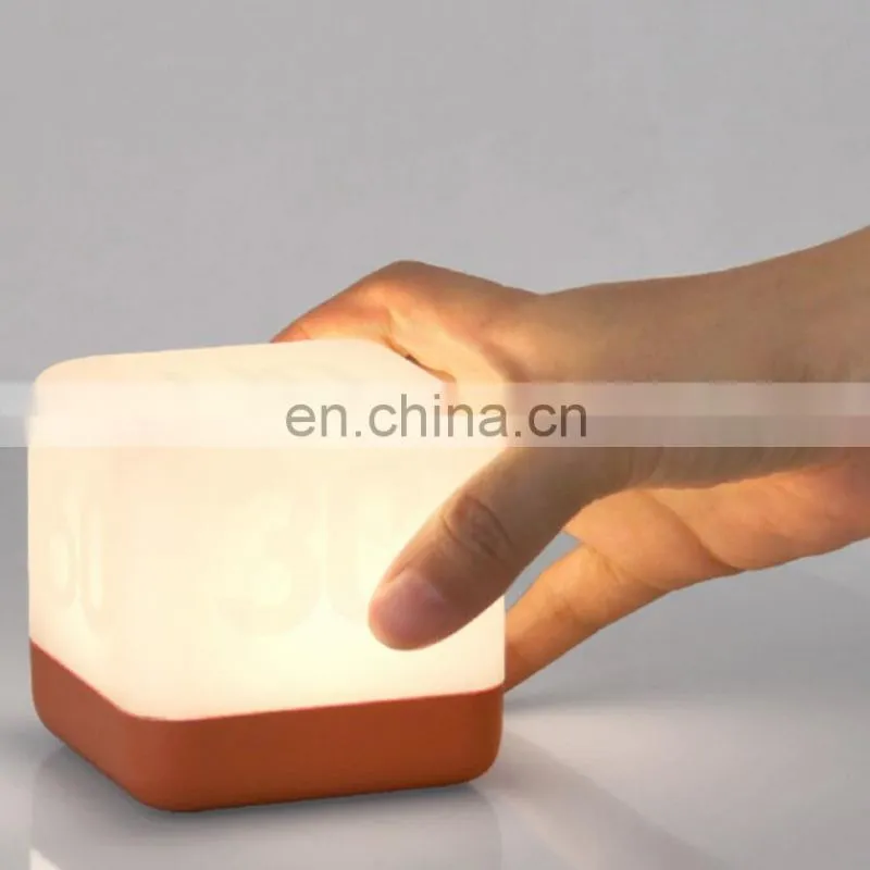 2020 amazon hot sale smart time night light baby night light USB rechargeable LED night light