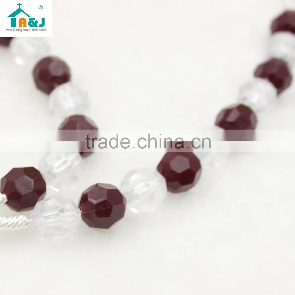 Passed CPSIA Test plastic beads rosary for kids Religious promotion