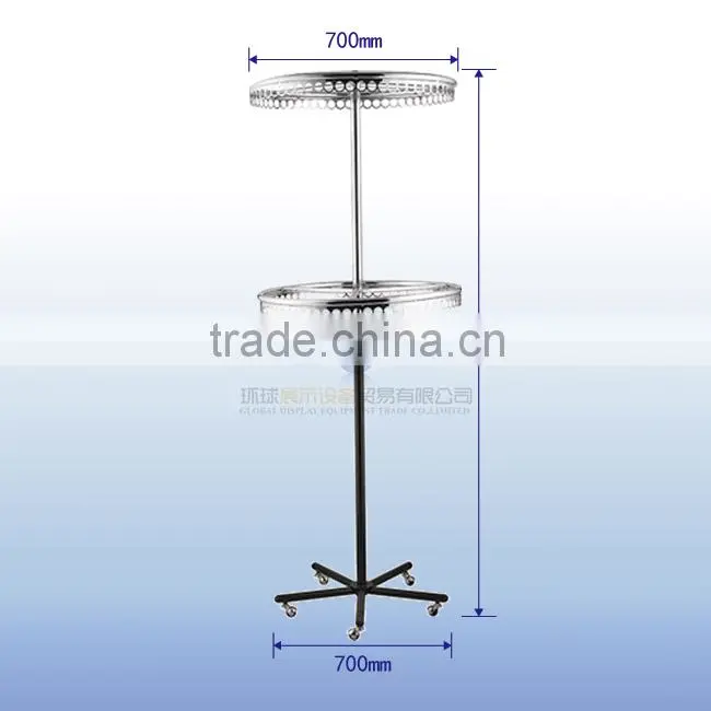 Retail belts,ties,clothes removing display rack in chrome-spray painting