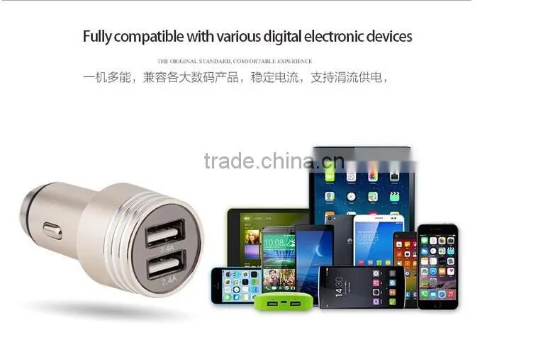 2015 cell phone ipad safety hammer car charger with metal aluminum with broken window hammer design function
