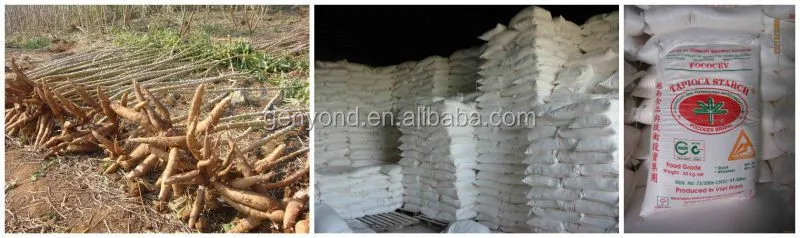 Shanghai Factory Cassava Flour Milling Machine / Tapioca Potato Cassava Starch Process Line Production Plant