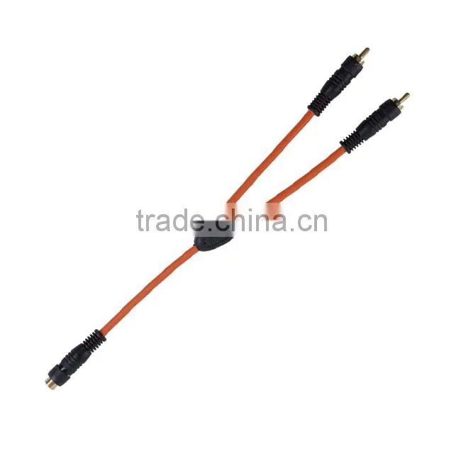 High Quality 3.5mm y cable , 2 Male To Female Y Splitter Cable