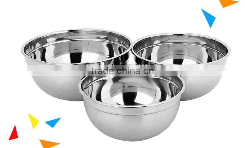 Mirror polishing stainless steel soup basin mixing salad bowls set