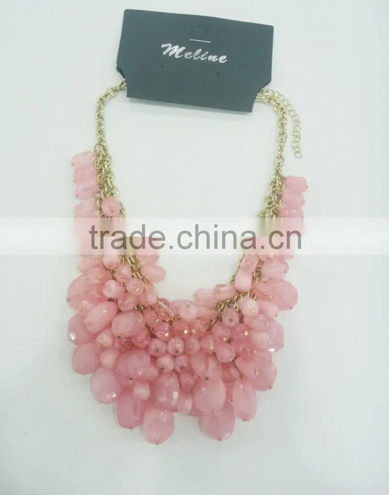 FASHION BEADED NECKLACE EARRING