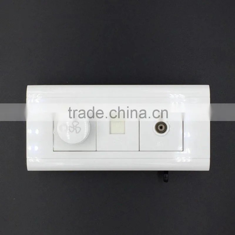 China manufacturer fan speed control + tv +tel socket