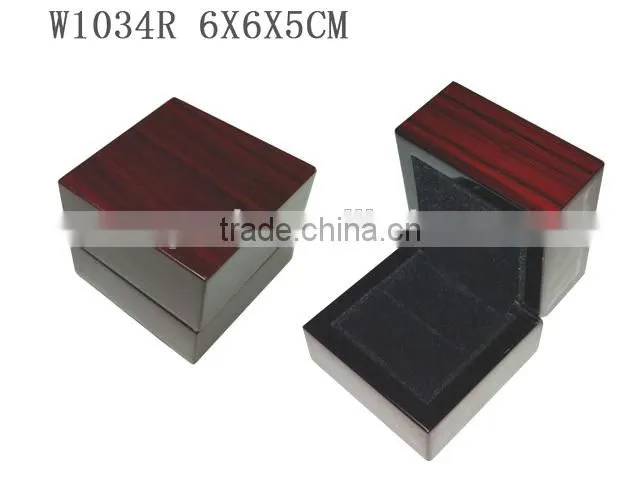 W1034ES Elegant Lacquer Earing Woonden Gift Packaging Box Velvet Lining