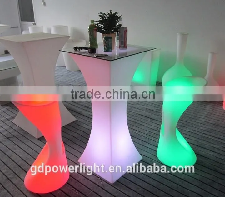 PE Plastic Bar Table with LED light and remote control YXF-6211A