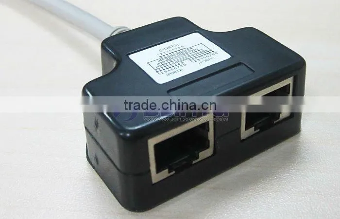 CAT5/6 Ethernet RJ45 LAN Port 1 to 2 Socket rj45 Splitter Connector