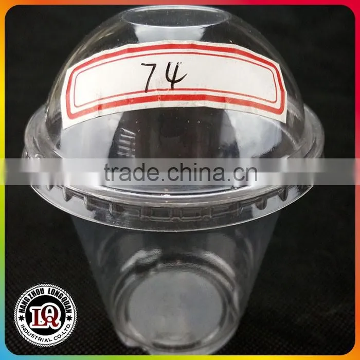 Clear Plastic Ice Cream Cup with Dome Lid