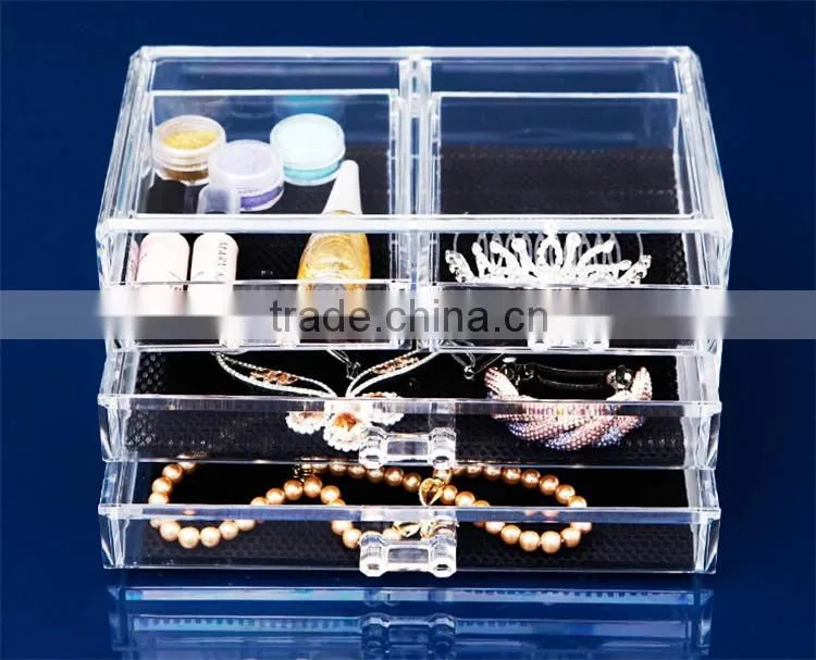 transparent drawer type cosmetic Display Box