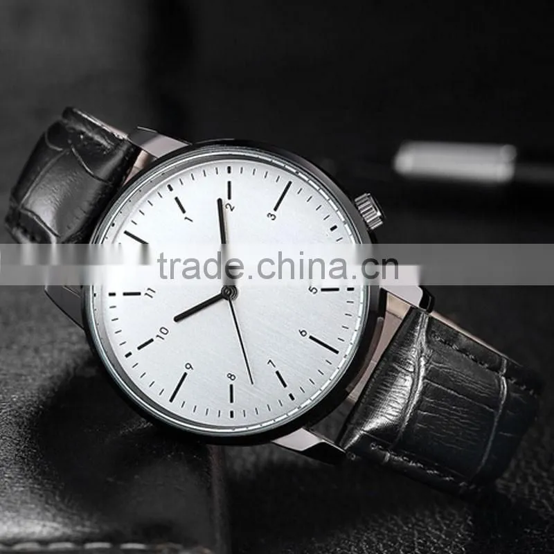 Japan quartz movement leather strap watch bands wholesale in guangzhou factory